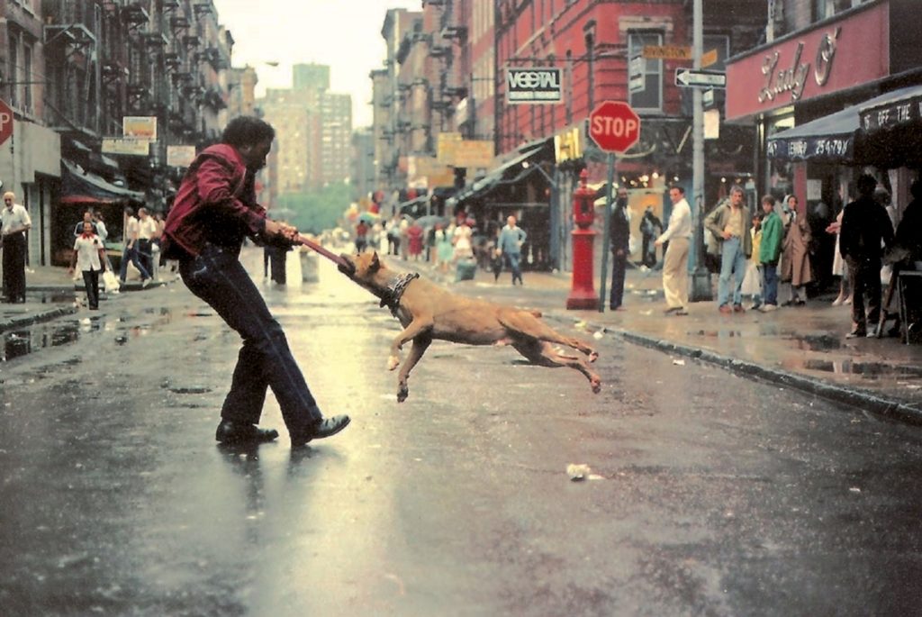 Jamel Shabazz – Man and Dog – Lower East Side, Manhattan, NYC 1980