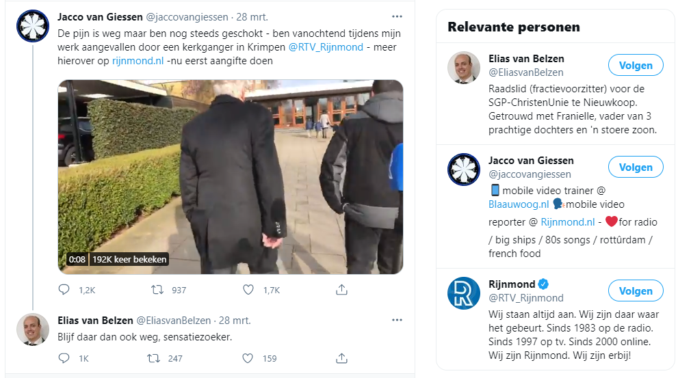 Elias van Belzen SGP-ChristenUnie geweldgoedprater