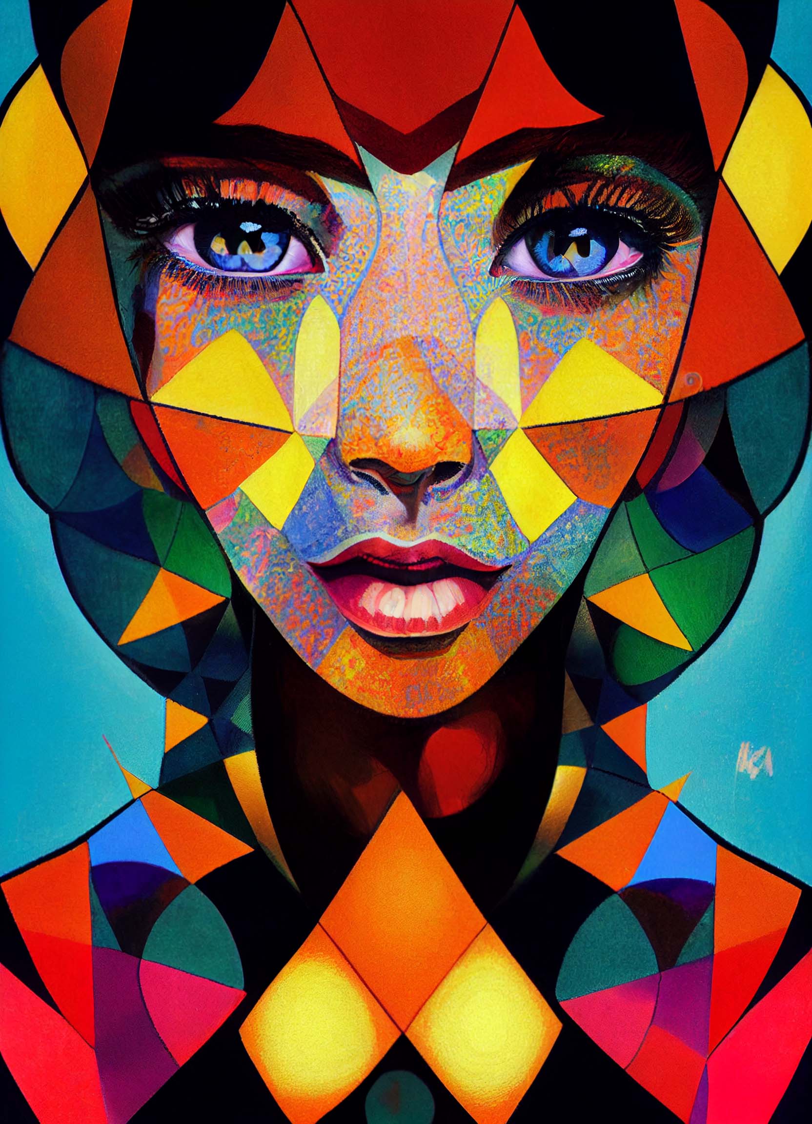 A girl with kaleidoscope eyes