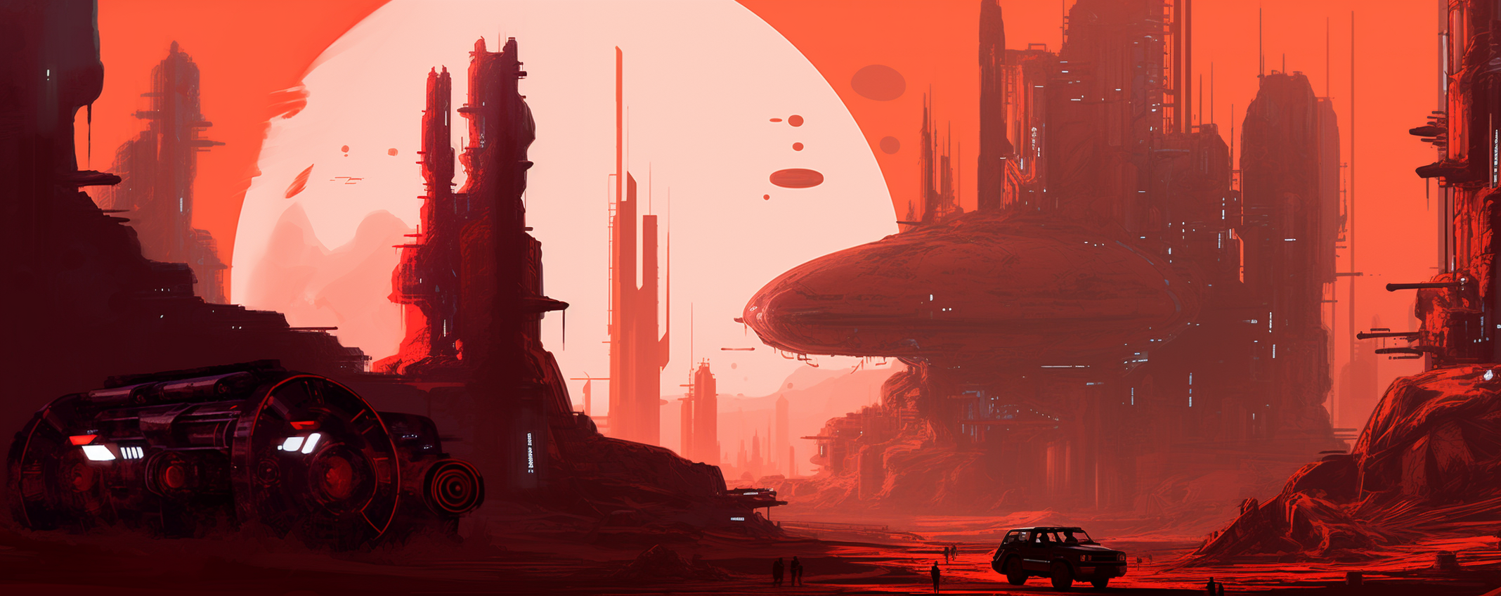 the__ed_a_futuristic_drawing_of_a_red_planet_with_huge_cyberpun_82918352-8642-46b5-8222-17e22d6591e7.png