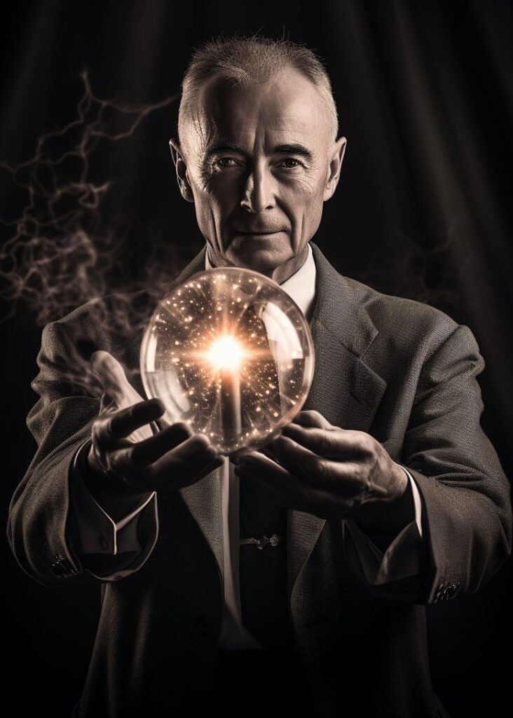 rixster_Robert_Oppenheimer_showing_a_small_nuclear_explosion_i_7382d223-431c-4f41-9e9a-c354ab5f7b2d.jpg