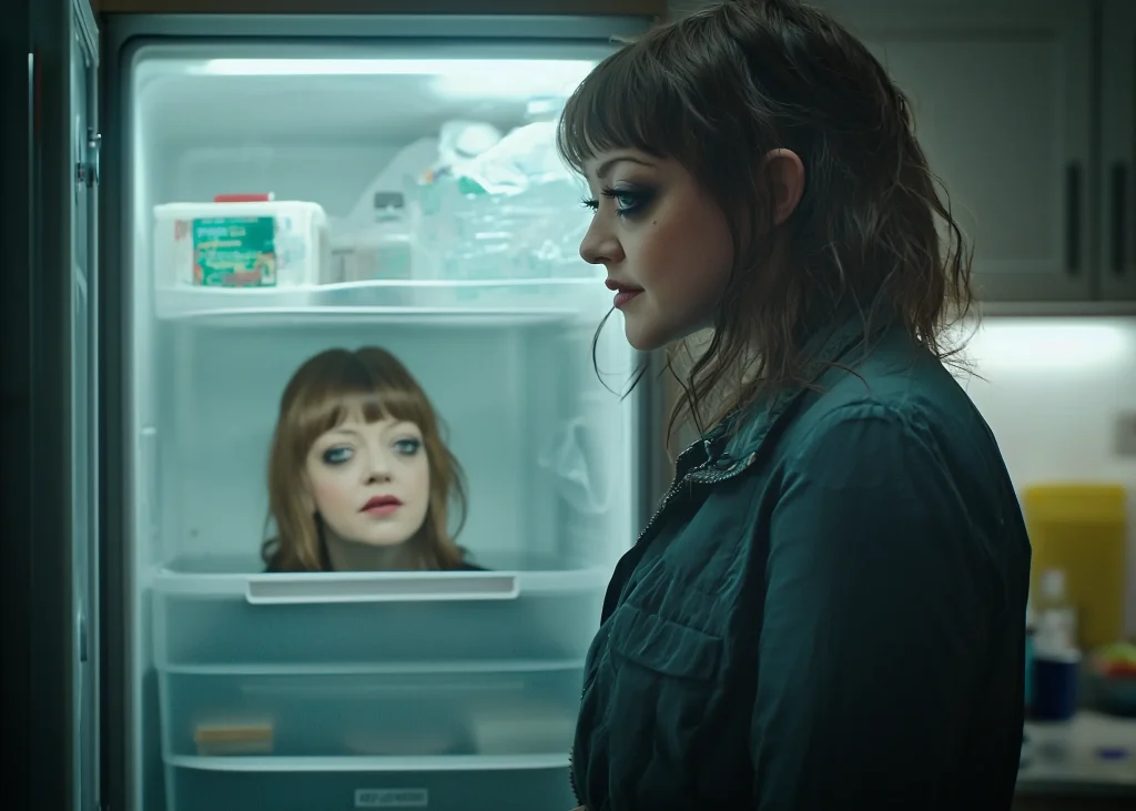 rixster_Diane_Morgan_staring_at_a_frozen_head_of_a_Alistair_Gre_a8282ee2-ea27-4826-b31a-c049f0d21fc3