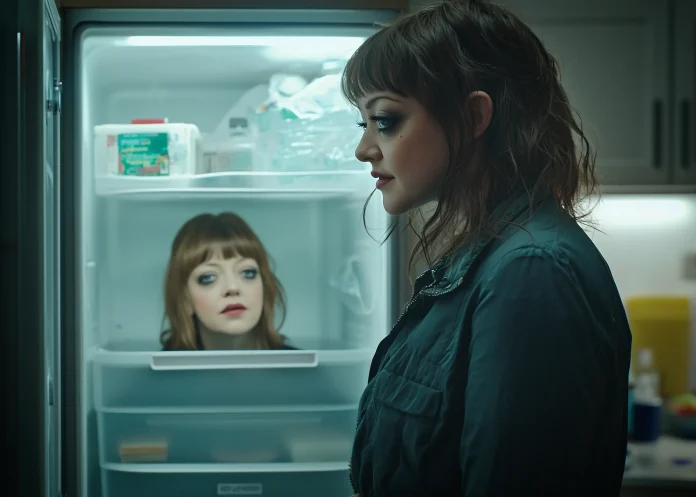 rixster_Diane_Morgan_staring_at_a_frozen_head_of_a_Alistair_Gre_a8282ee2-ea27-4826-b31a-c049f0d21fc3